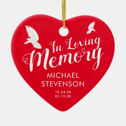 Memorial-kerstmis Keramisch Ornament (Voorkant)