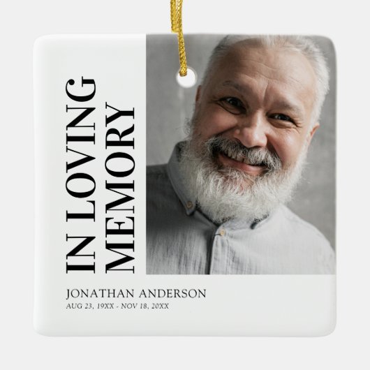 Memorial-kerstmis Keramisch Ornament (Voorkant)