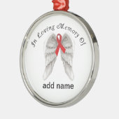 Memorial Kerstornament AIDS Awareness Metalen Ornament (Links)