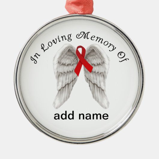 Memorial Kerstornament AIDS Awareness Metalen Ornament (Voorkant)