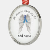 Memorial Kerstornament Colon Cancer Metalen Ornament (Links)
