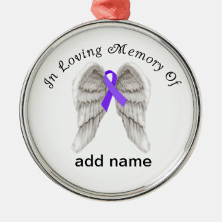Memorial Kerstornament Pancreatic Cancer Metalen Ornament