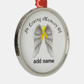 Memorial Kerstornament Yellow Ribbon Sarcoma Metalen Ornament (Rechts)