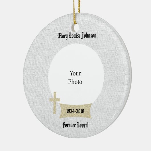 Memorial Kerstversiering Keramisch Ornament (Links)