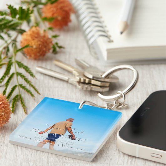 Memorial Keychain Personalized Keepsake (Voorkant Rechts)