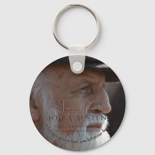 Memorial Keychain Personalized Keepsake (Voorkant)
