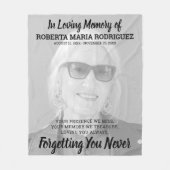 Memorial Large Photo Fleece Deken (Voorkant)