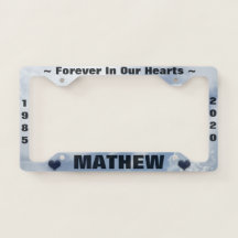 Memorial Licentie Bord met Wolken / Harten