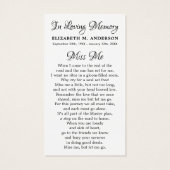 Memorial Lighthouse Funeral Prayer Kaart Landscape (Achterkant)