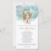 Memorial Loss Angel Wings begrafenis Dank u kaarte Bedankkaart (Voorkant)