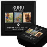 Memorial Loss of Pet Personalized Photo Collage Cadeaudoosje<br><div class="desc">Voel je je neer nadat je huisdier is overleden? Waarom creëer een herdenkingscollage niet om ze altijd dicht bij elkaar te houden? Deze persoonlijke foto-cadeaudoos bevat 3 aangepaste foto's van uw huisdier. De perfecte manier om hen te herinneren en hun herinneringen te delen met vrienden en familie. Maakt een geweldig...</div>