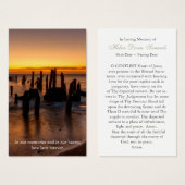 Memorial Loss Sunset Begrafenis Sympathie Kaarten Visitekaartjes (Voorkant /achterkant)