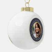 Memorial Loved Beyond Words Elegant Chic Photo Keramische Bal Ornament (Links)
