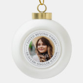 Memorial Loved Beyond Words Elegant Chic Photo Keramische Bal Ornament (Voorkant)