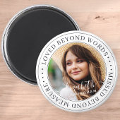 Memorial Loved Beyond Words Elegant Chic Photo Magneet