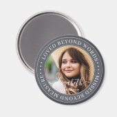 Memorial Loved Beyond Words Elegant Chic Photo Magneet (Voorkant / Achterkant)