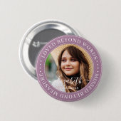 Memorial Loved Beyond Words Elegant Chic Photo Ronde Button 5,7 Cm (Voorkant /achterkant)