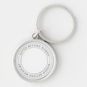 Memorial Loved Beyond Words Elegant Chic Photo Sleutelhanger