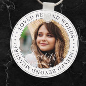 Memorial Loved Beyond Words Elegant Chic Photo Sleutelhanger