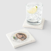 Memorial Loved Beyond Words Elegant Chic Photo Stenen Onderzetter (Zijkant)