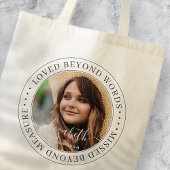 Memorial Loved Beyond Words Elegant Chic Photo Tote Bag