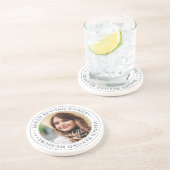 Memorial Loved Beyond Words Elegant Chic Photo Zandsteen Onderzetter (Zijkant)