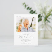 Memorial Loving Memory Elegant Simple Moderne Phot Briefkaart (Staand voorkant)