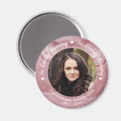 Memorial Loving Memory Roos Quartz Photo Funeral Magneet (Voorkant / Achterkant)