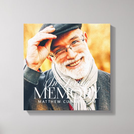Memorial Loving Memory Simple Moderne Photo Canvas Afdruk (Voorkant)