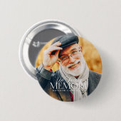 Memorial Loving Memory Simple Moderne Photo Ronde Button 5,7 Cm (Voorkant /achterkant)