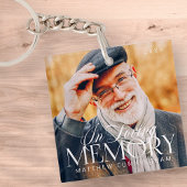 Memorial Loving Memory Simple Moderne Photo Sleutelhanger