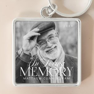 Memorial Loving Memory Simple Moderne Photo Sleutelhanger