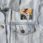 Memorial Loving Memory Simple Moderne Photo Vierkante Button 5,1 Cm (In situ)