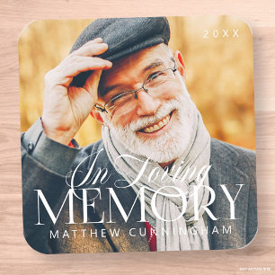 Memorial Loving Memory Simple Moderne Photo Vierkante Sticker