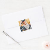 Memorial Loving Memory Simple Moderne Photo Vierkante Sticker (Envelop)