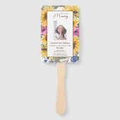 Memorial Loving Memory Zonnebloem Orde van Service Handwaaier (Voorkant)
