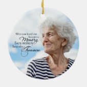 Memorial Ma Winter Forest Kerstfeestdag Keramisch Ornament (Achterkant)