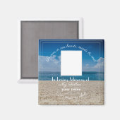 Memorial Magnet met tekst - Beach (Voorkant / Achterkant)
