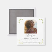 Memorial Magnet – Personalized Tribute Keepsake (Voorkant / Achterkant)