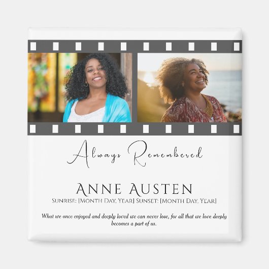 Memorial Magnet – Personalized Tribute Keepsake (Voorkant)