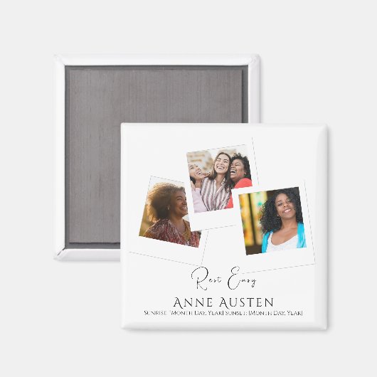 Memorial Magnet – Personalized Tribute Keepsake (Voorkant / Achterkant)