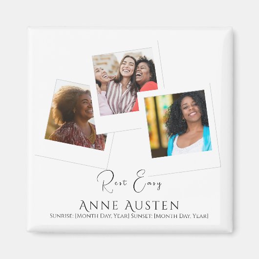 Memorial Magnet – Personalized Tribute Keepsake (Voorkant)