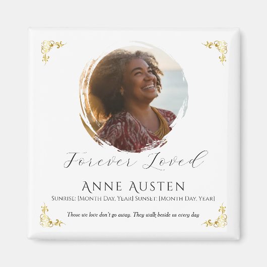 Memorial Magnet – Personalized Tribute Keepsake (Voorkant)