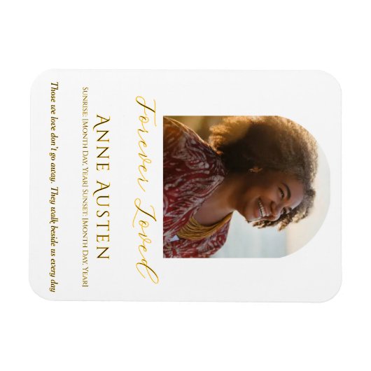 Memorial Magnet – Personalized Tribute Keepsake Magneet (Horizontaal)