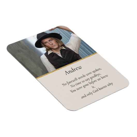 Memorial Magnet voor een plotselinge dood Magneet (Rechterzijde)