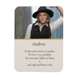 Memorial Magnet voor een plotselinge dood Magneet