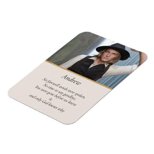 Memorial Magnet voor een plotselinge dood Magneet (Linkerzijde)