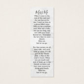 Memorial Marble 3 Photo Funeral Prayer Bladwijzer Mini Visitekaartjes (Achterkant)