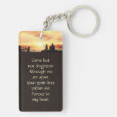 Memorial Memory Card Father Son Fishing Fisherman Sleutelhanger (achterkant)