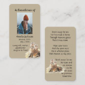 Memorial Memory Card Waterverf Seal Animals Visitekaartje (Voorkant / Achterkant)